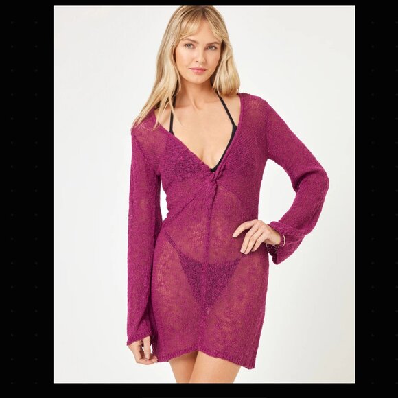 L Space - Palisades Cover-Up - Mulberry - Picture 1 of 4